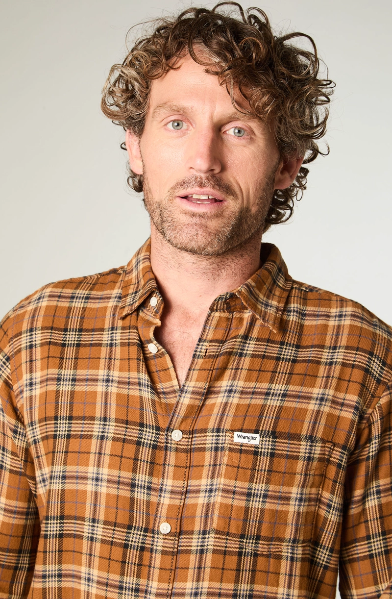 CAMISA HOMBRE 1 POCKET FLANNEL REGULAR FIT CAFE - 3