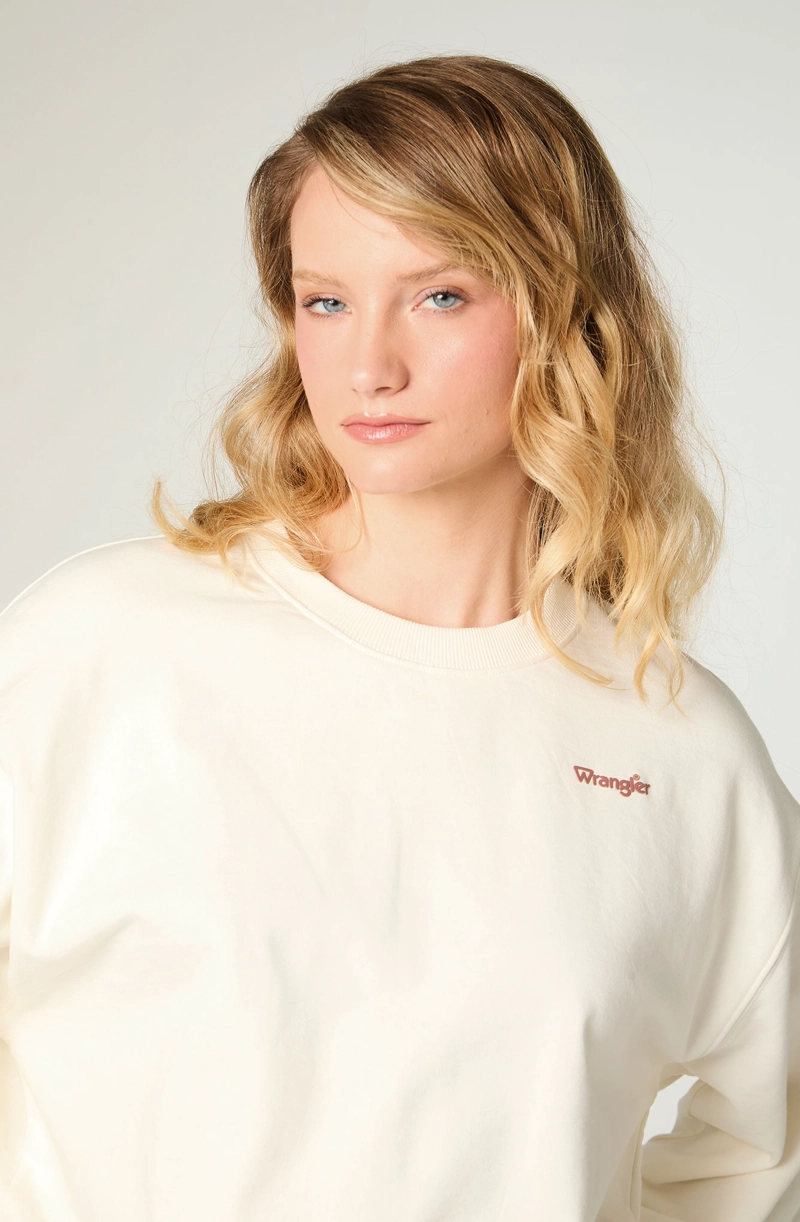 POLERON MUJER GRAPHIC REGULAR FIT BLANCO - 3