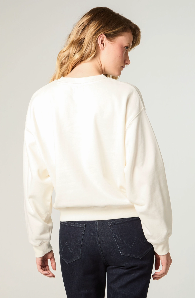 POLERON MUJER GRAPHIC REGULAR FIT BLANCO - 4
