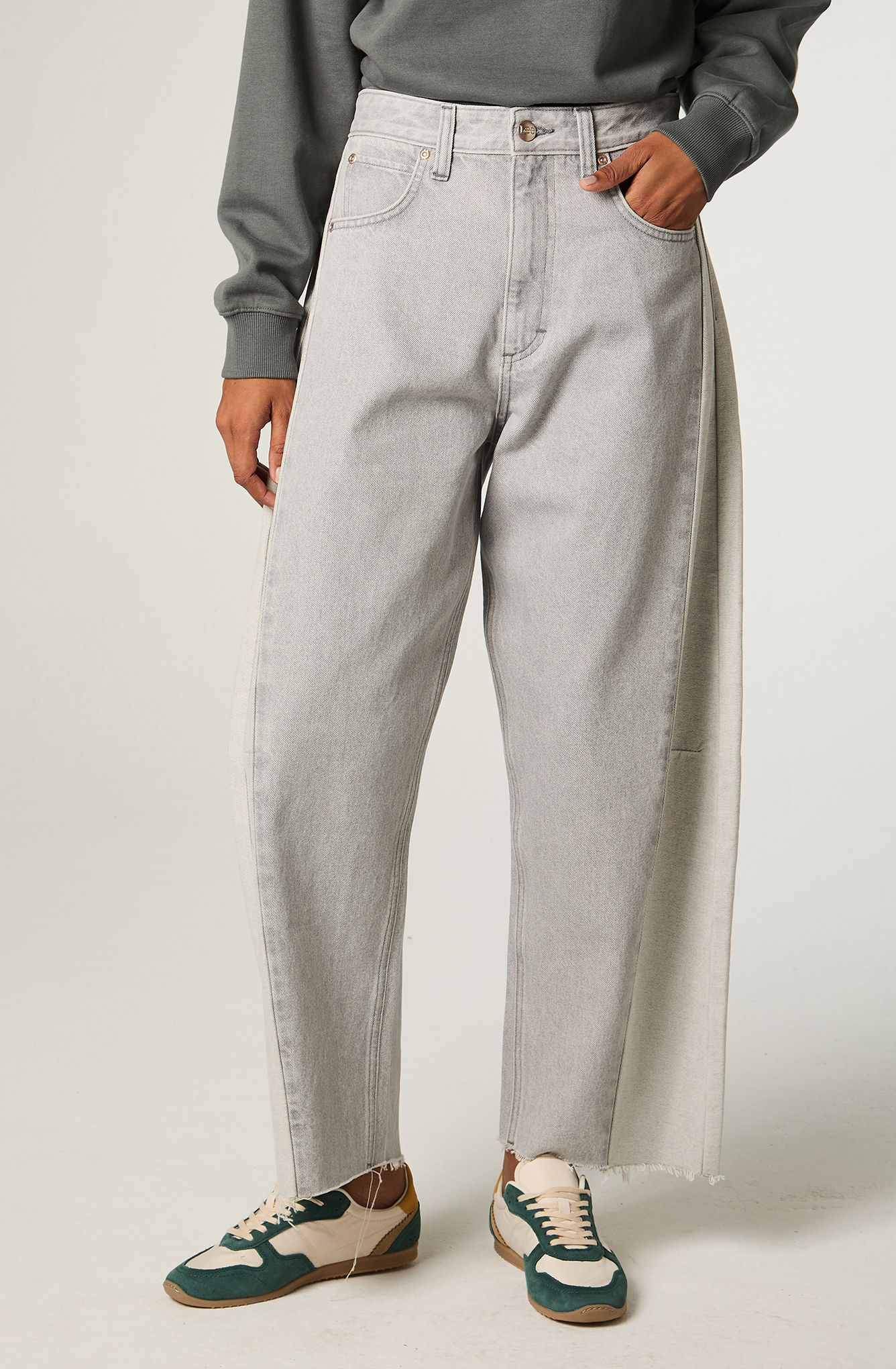 JEANS MUJER BARREL GRIS MR LOOSE - 1
