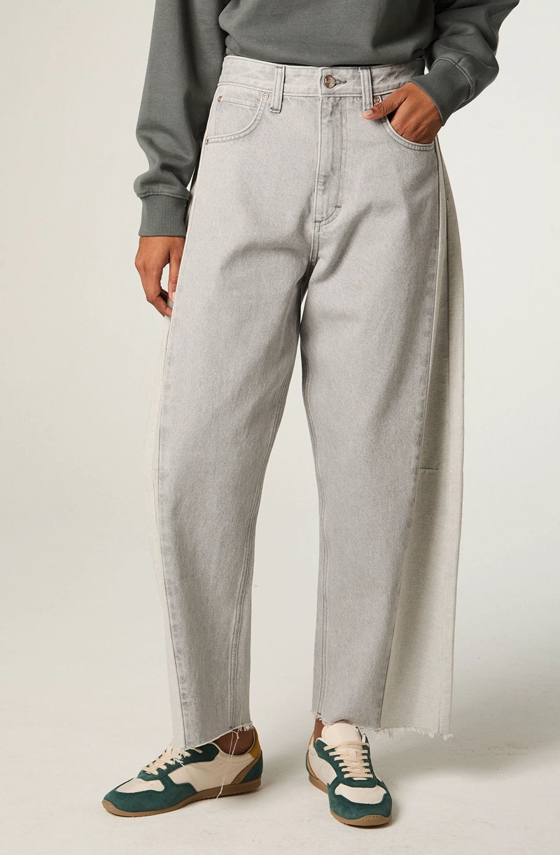 JEANS MUJER BARREL GRIS MR LOOSE - 1
