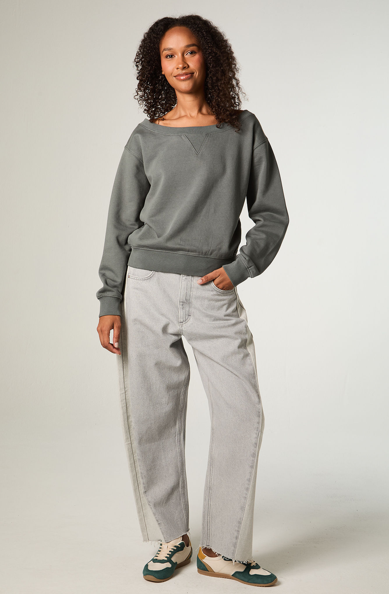JEANS MUJER BARREL GRIS MR LOOSE - 2