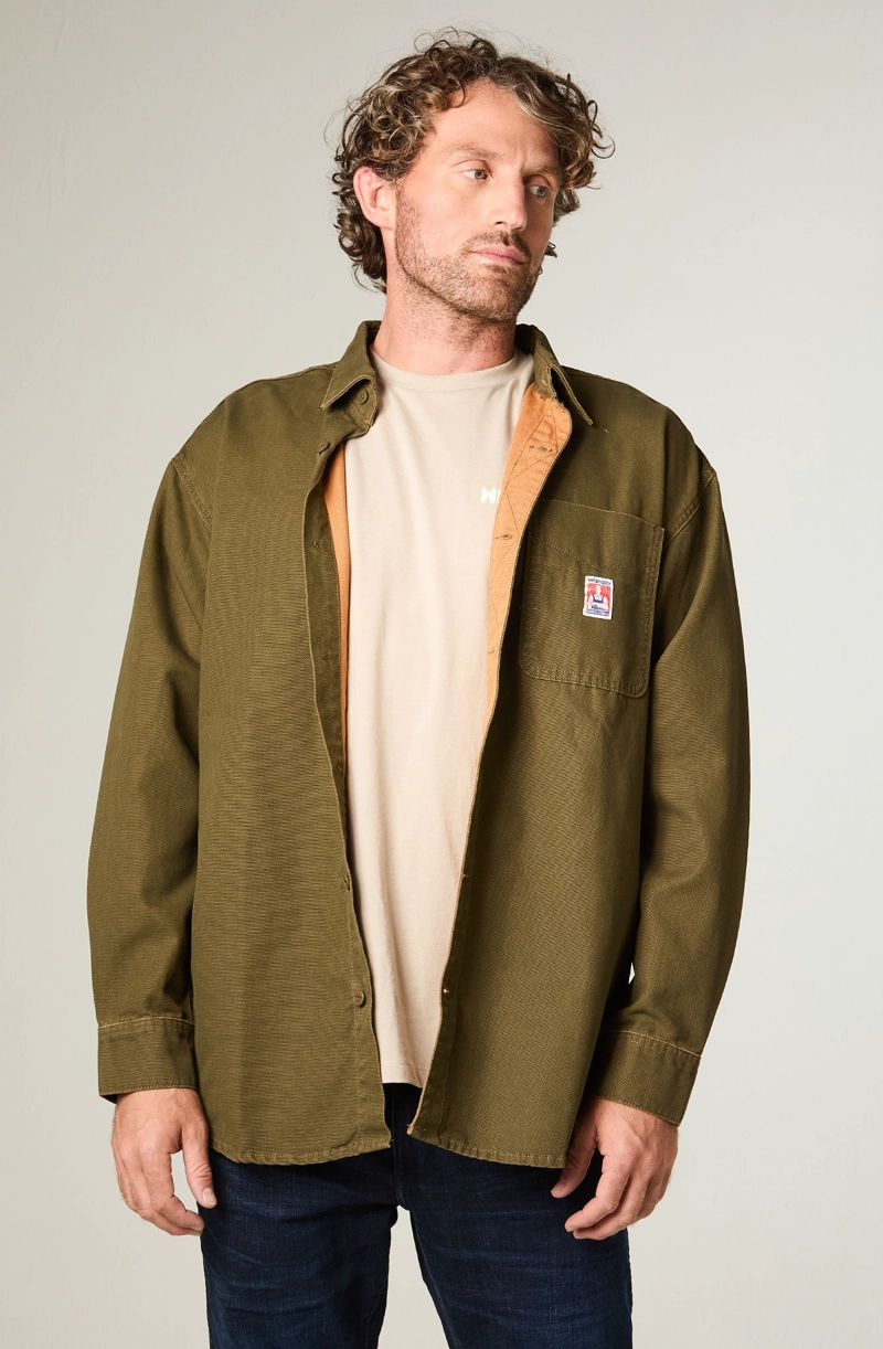 SOBRECAMISA HOMBRE 1 POCKET OVERSIZE FIT CAFE  CLARO - 1