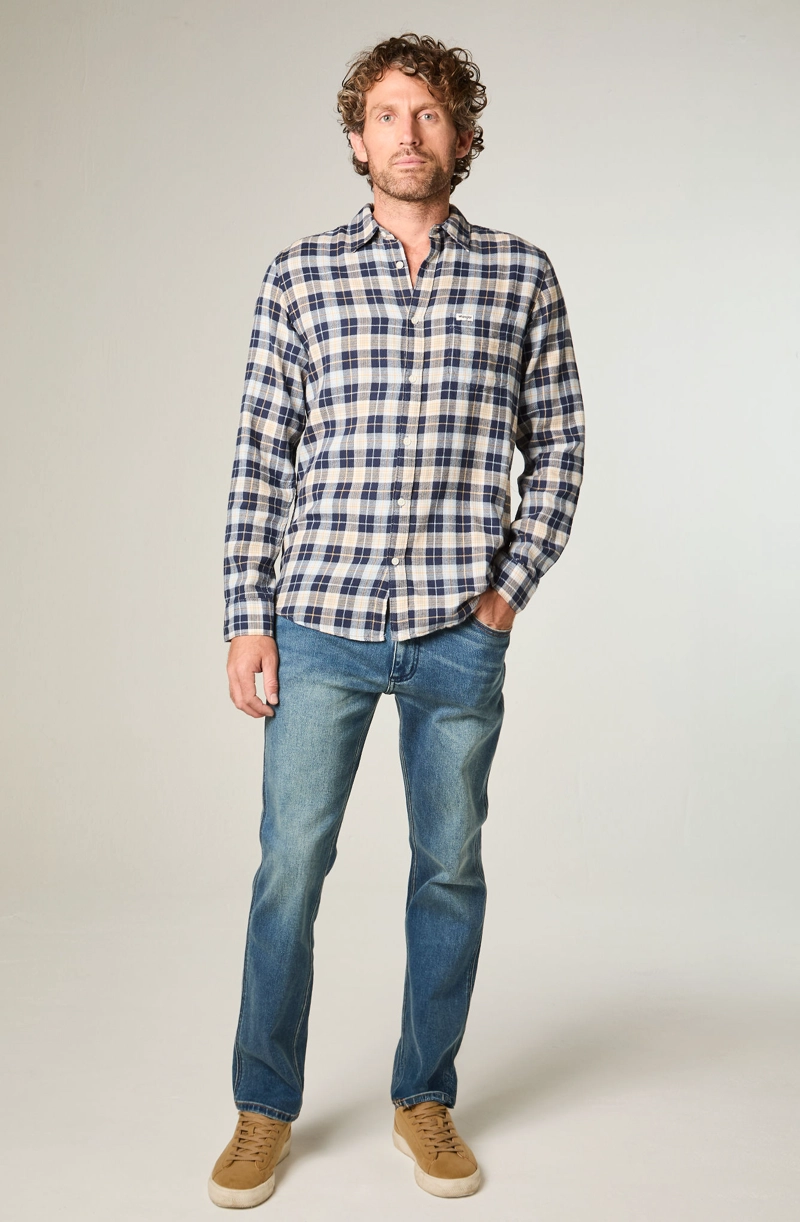 CAMISA HOMBRE 1 POCKET FLANNEL REGULAR FIT AZUL - 2