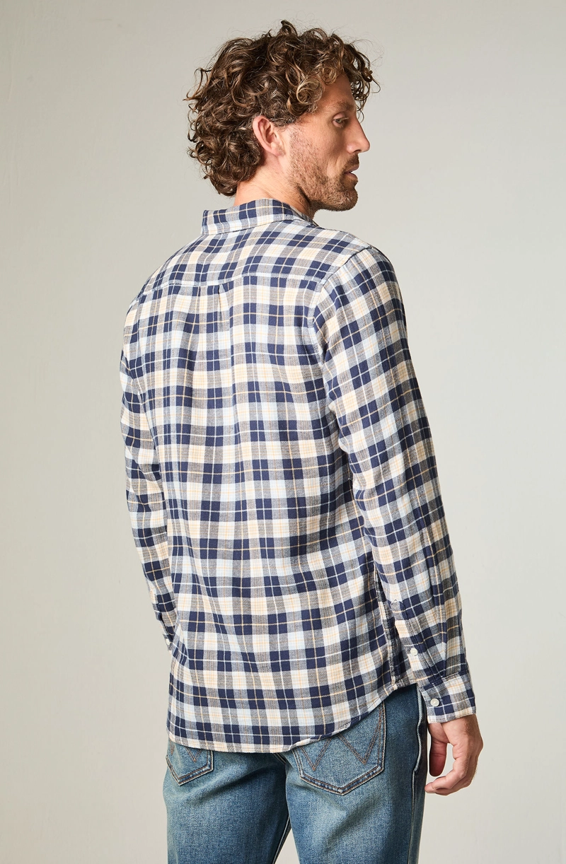CAMISA HOMBRE 1 POCKET FLANNEL REGULAR FIT AZUL - 4