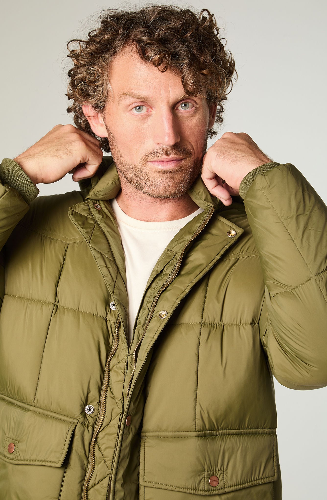 CHAQUETA HOMBRE PARKA JACKET REGULAR FIT GRIS - 3