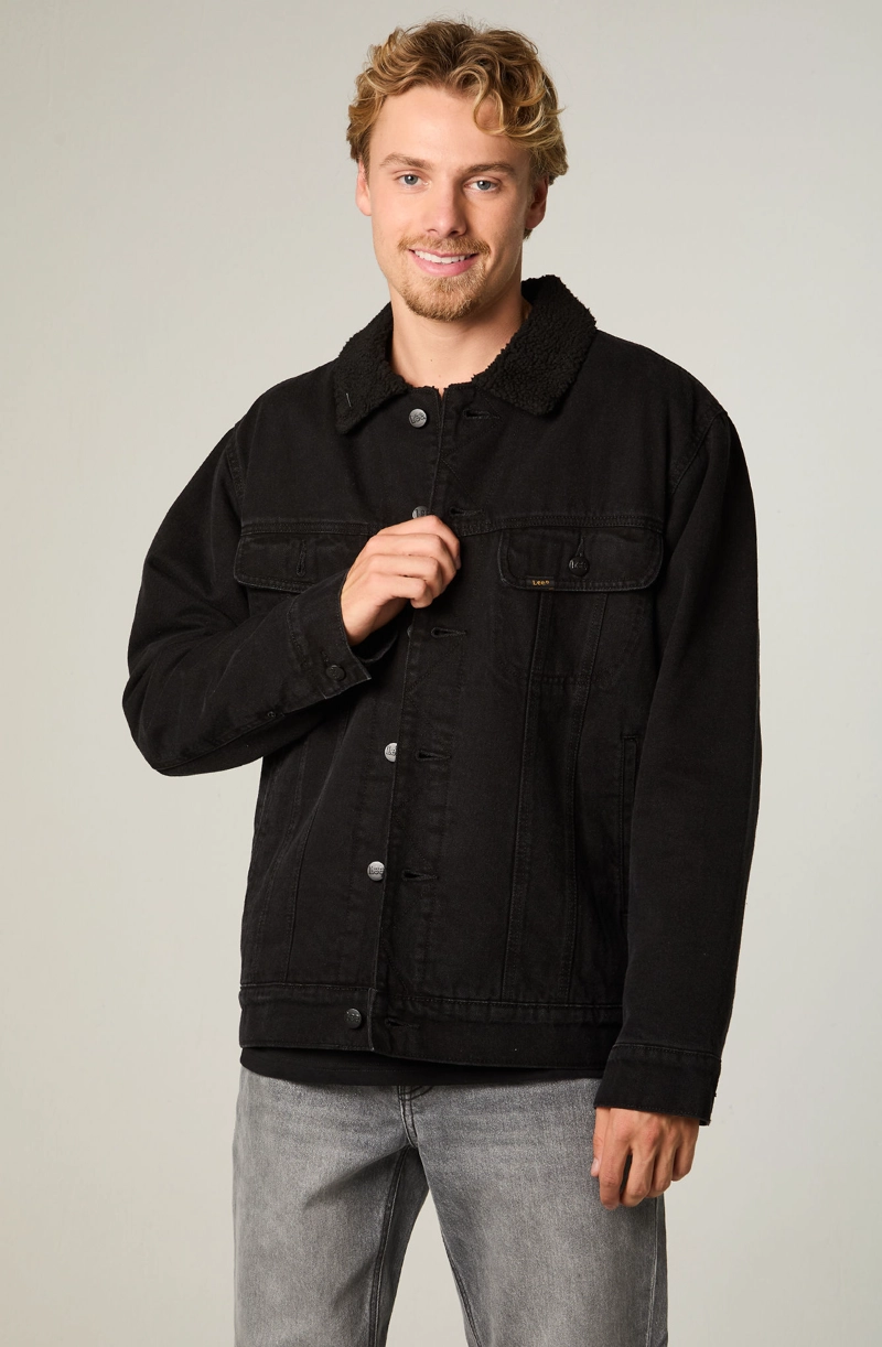 CHAQUETA HOMBRE REGULAR NEGRO SHERPA RIDER - 1