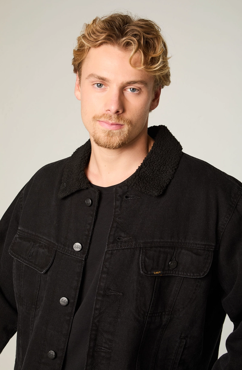 CHAQUETA HOMBRE REGULAR NEGRO SHERPA RIDER - 3