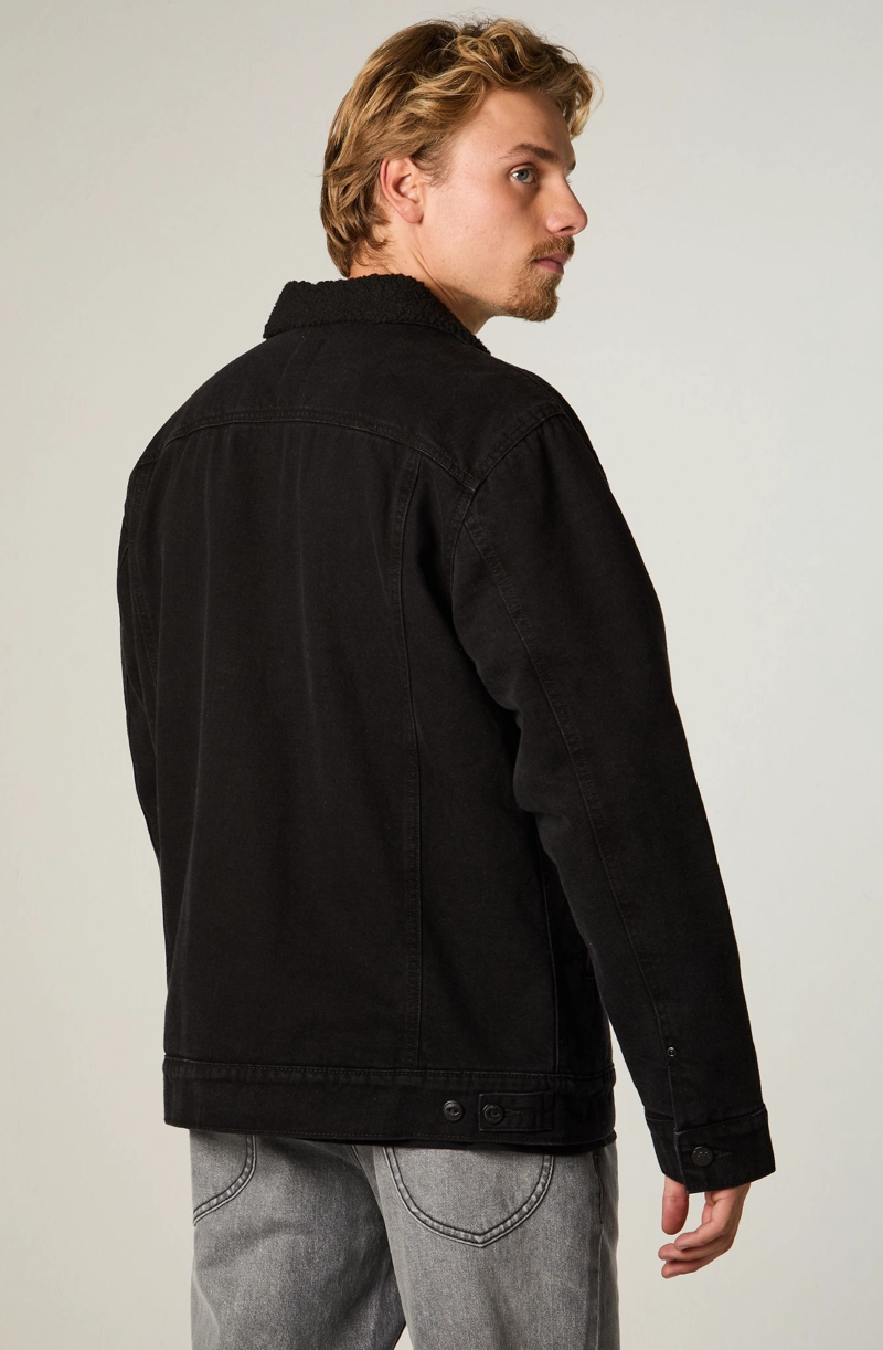 CHAQUETA HOMBRE REGULAR NEGRO SHERPA RIDER - 4