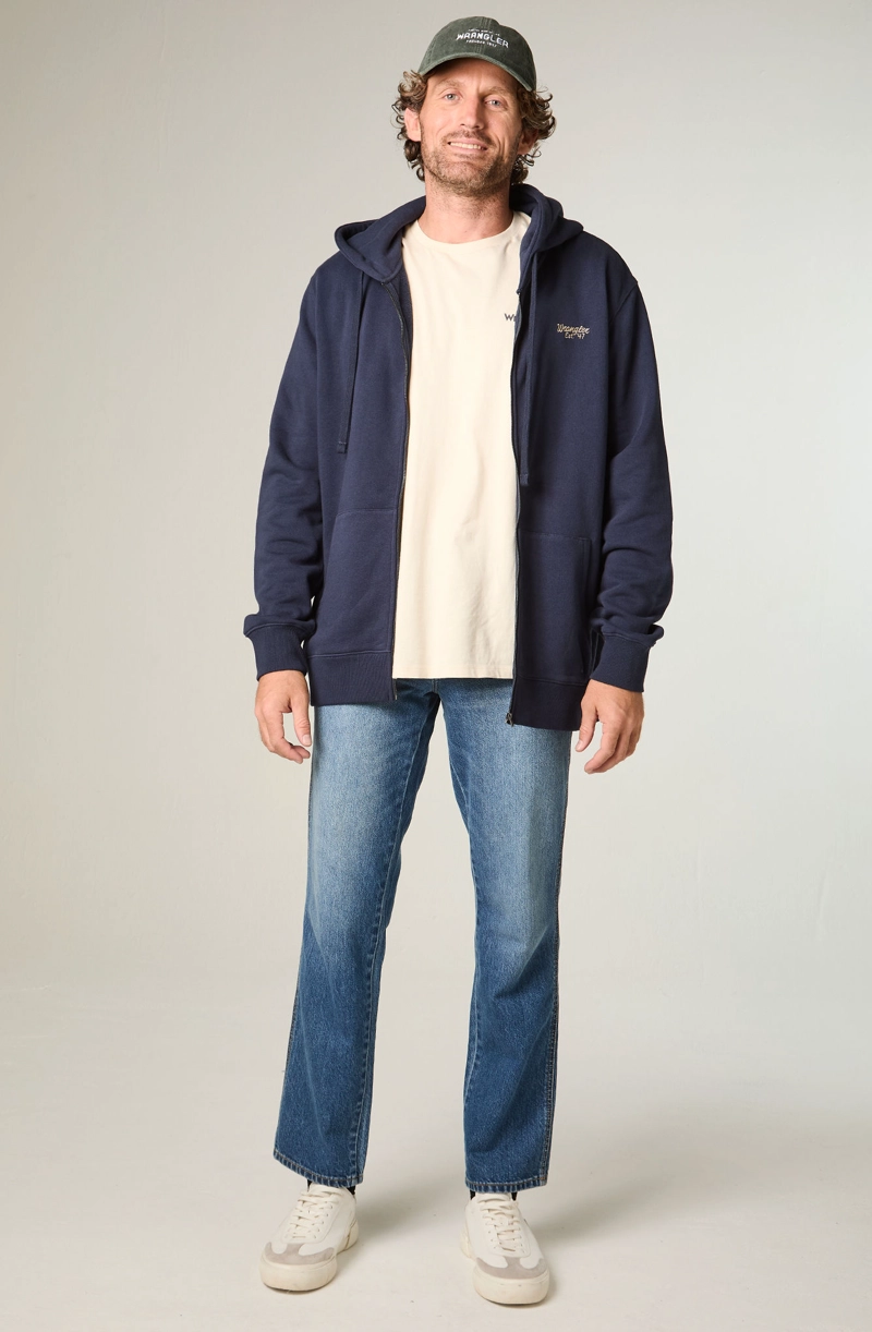 POLERON HOMBRE HOODIE FULL ZIPER REGULAR FIT AZUL - 2