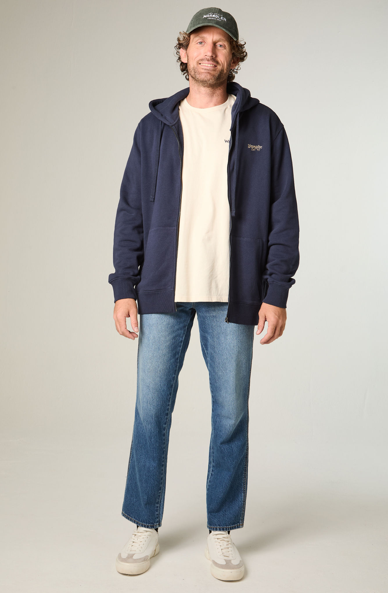 POLERON HOMBRE HOODIE FULL ZIPER REGULAR FIT AZUL - 2