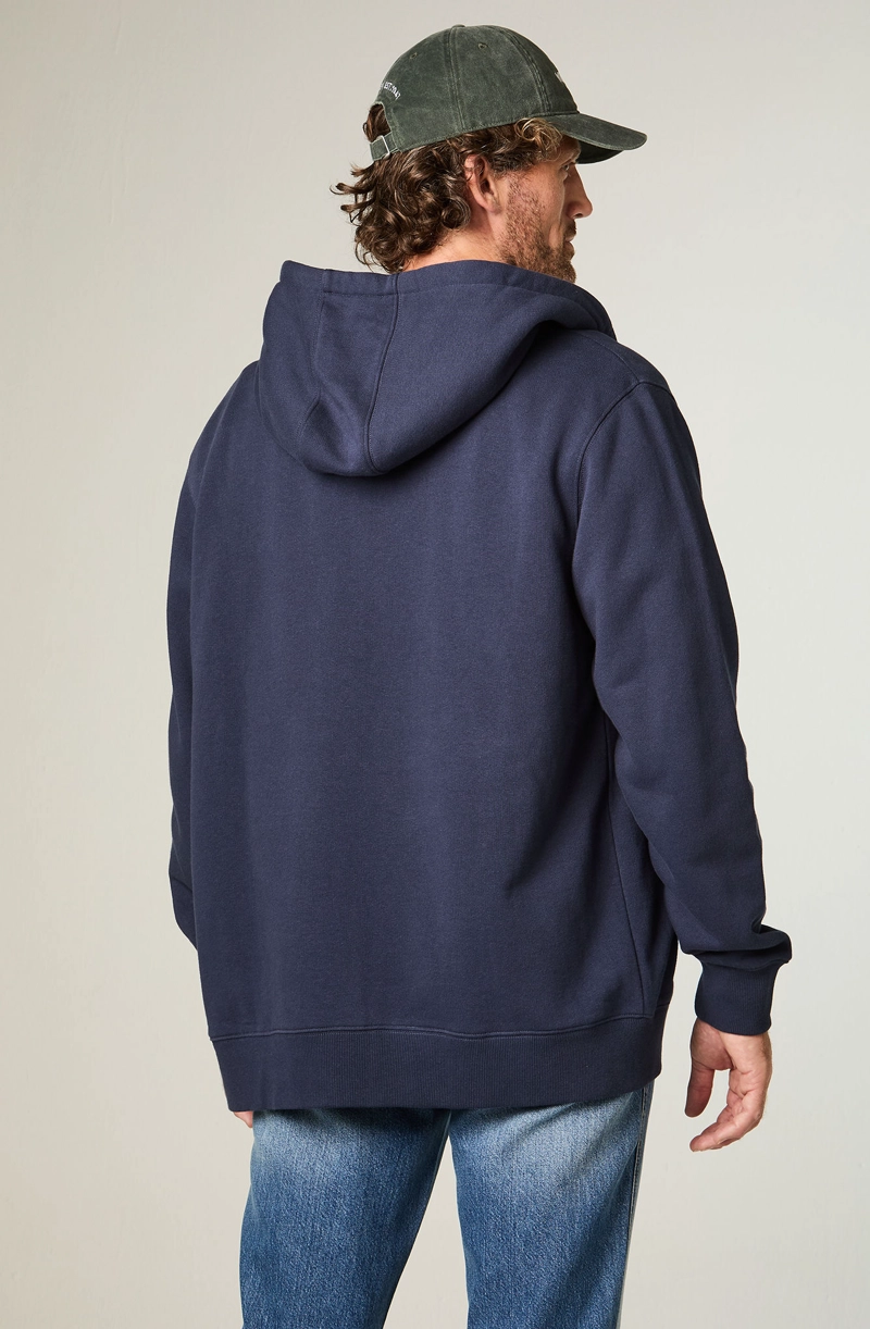 POLERON HOMBRE HOODIE FULL ZIPER REGULAR FIT AZUL - 4