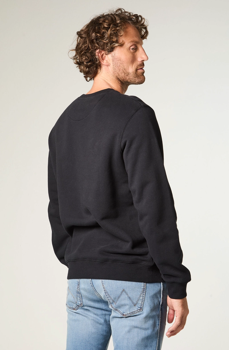 POLERON HOMBRE CREWNECK GRAPHIC REGULAR FIT NEGRO - 4