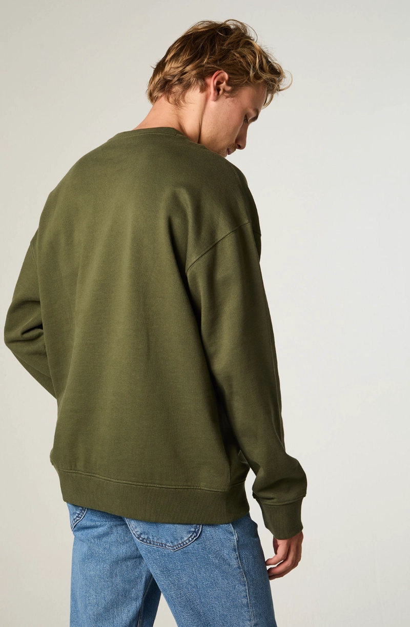 POLERON HOMBRE REGULAR VERDE MILITAR LABEL - 4