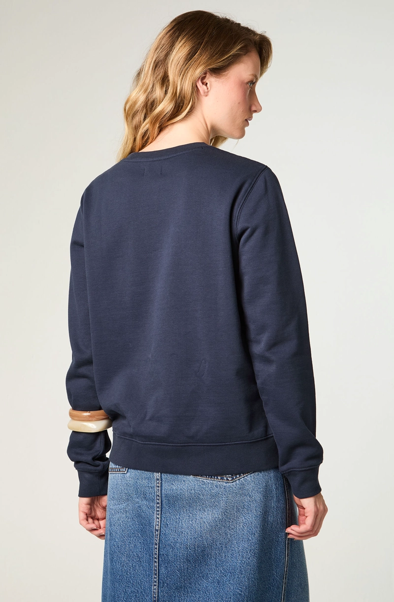 POLERON MUJER CREWNECK REGULAR FIT AZUL - 4