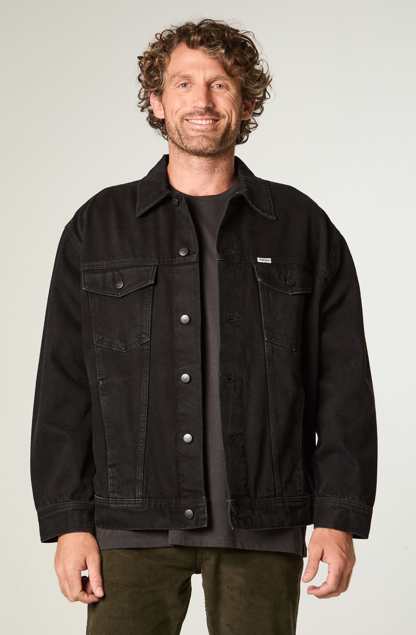 CHAQUETA HOMBRE TRUCKER DENIM REGULAR FIT NEGRO - 1