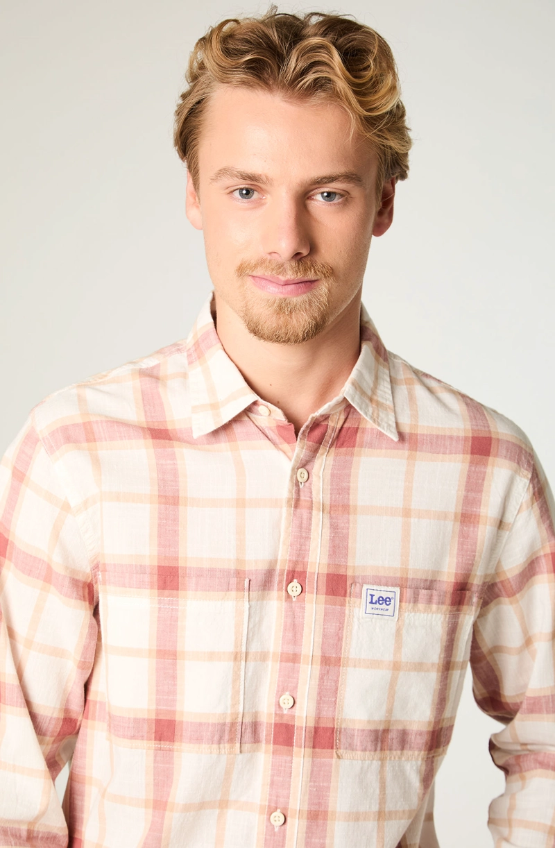 CAMISA  HOMBRE REGULAR ROJO WORKWEAR - 3