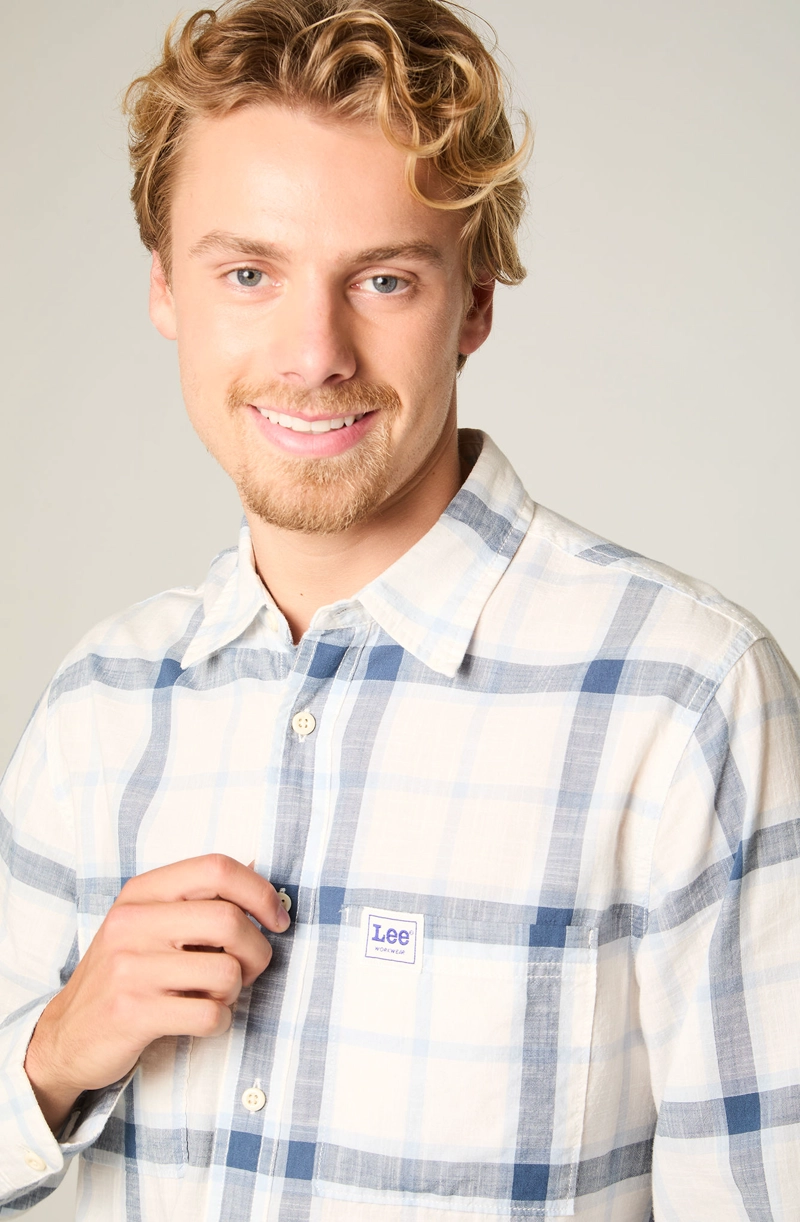 CAMISA  HOMBRE REGULAR AZUL WORKWEAR - 3