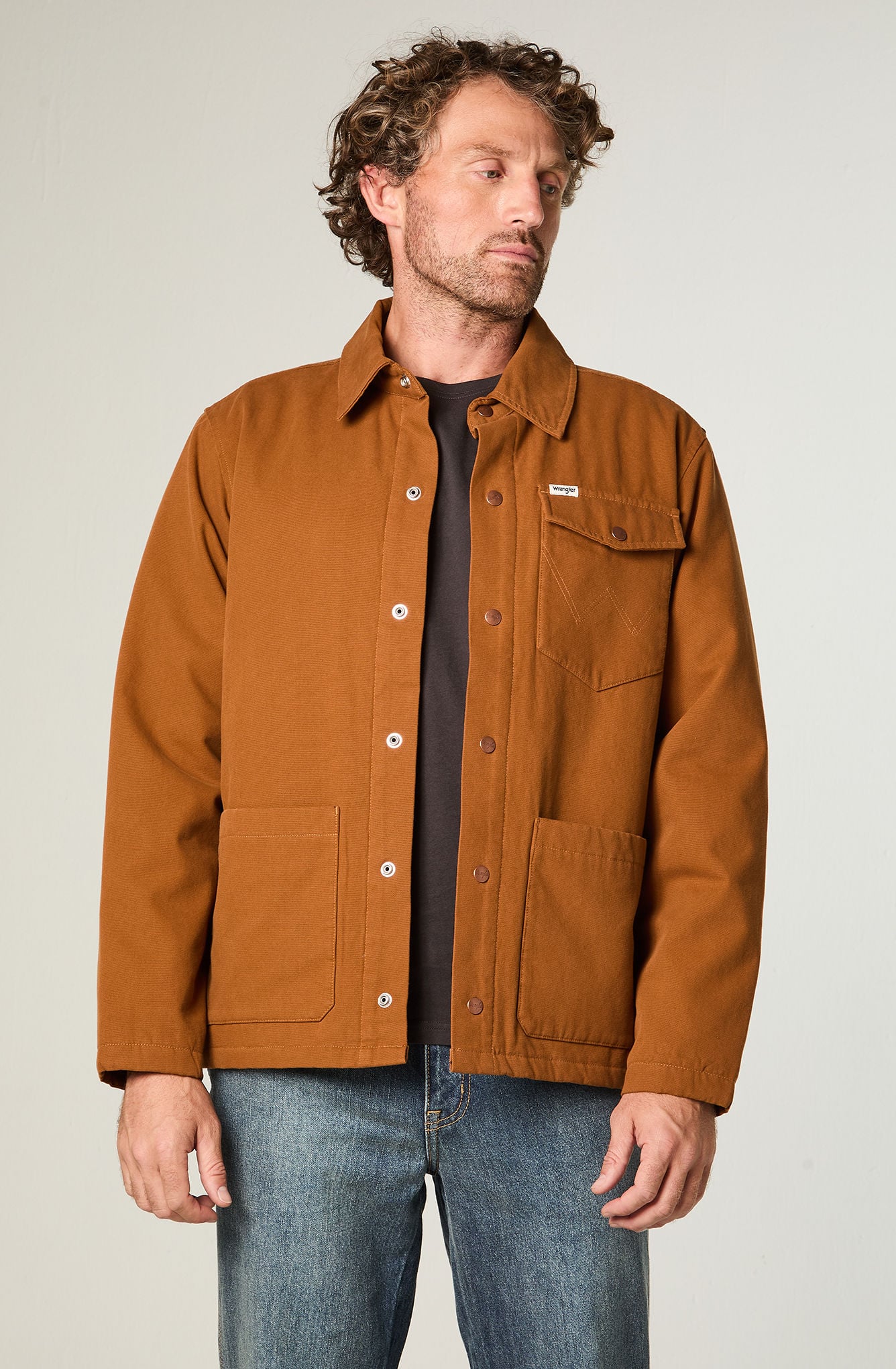 CHAQUETA HOMBRE TRANSITIONAL JACKET REGULAR FIT CAFE - 1