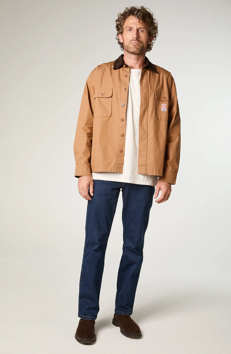 SOBRECAMISA HOMBRE CJ OVERSHIRT OVERSIZE CAFE - 2