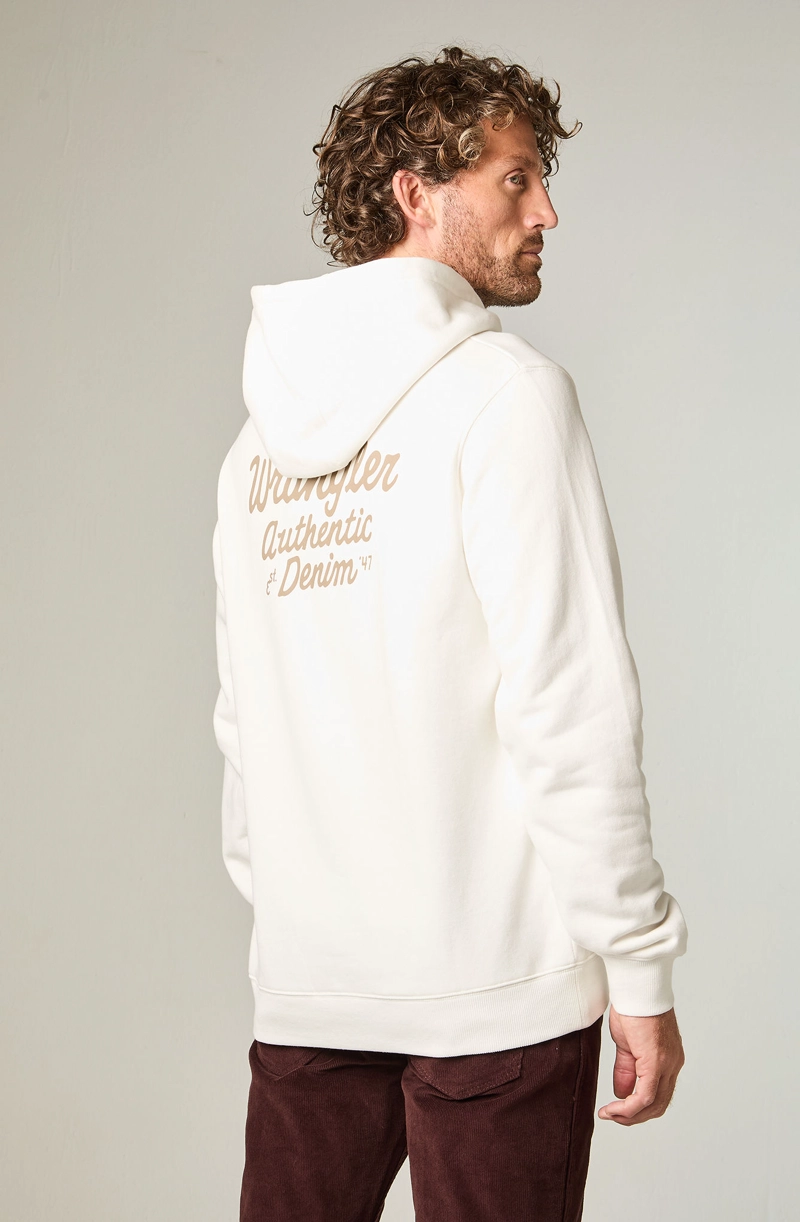 POLERON HOMBRE HOODIE REG REGULAR FIT BLANCO - 4