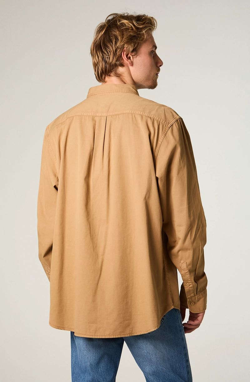 CAMISA  HOMBRE REGULAR KAHKI BORDADO - 4