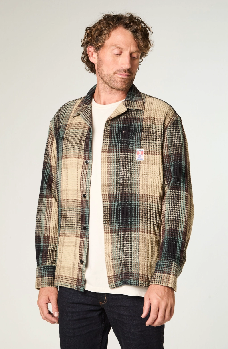 SOBRECAMISA HOMBRE LS RESORT OVERSIZE FIT VERDE MILITAR - 1