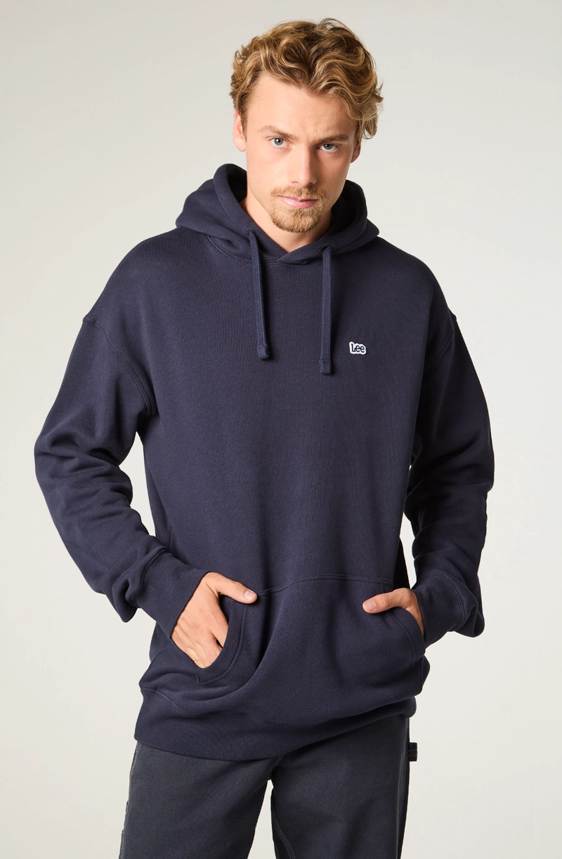 POLERON HOMBRE LOOSE AZUL HOODIE - 1
