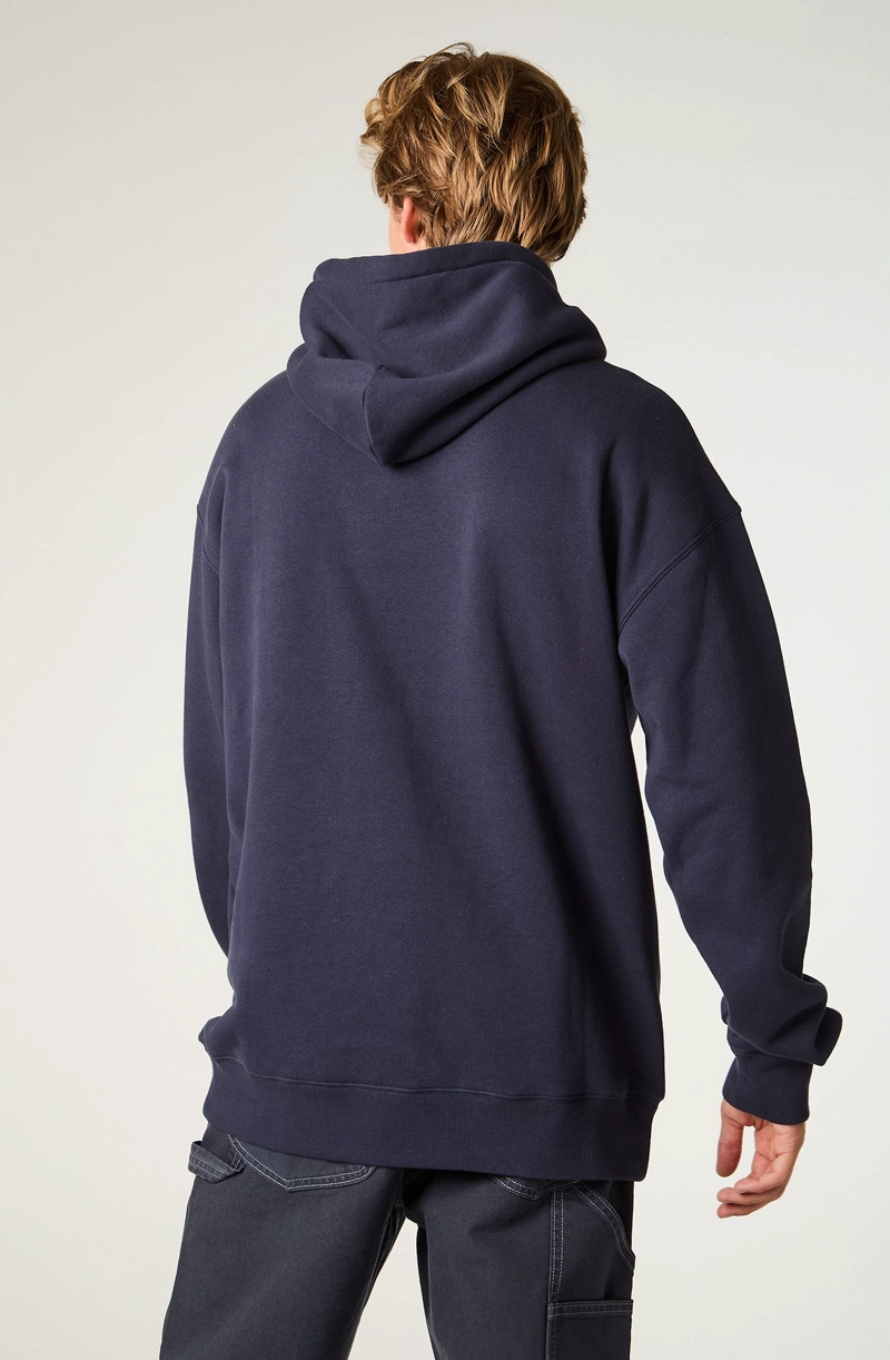 POLERON HOMBRE LOOSE AZUL HOODIE - 4