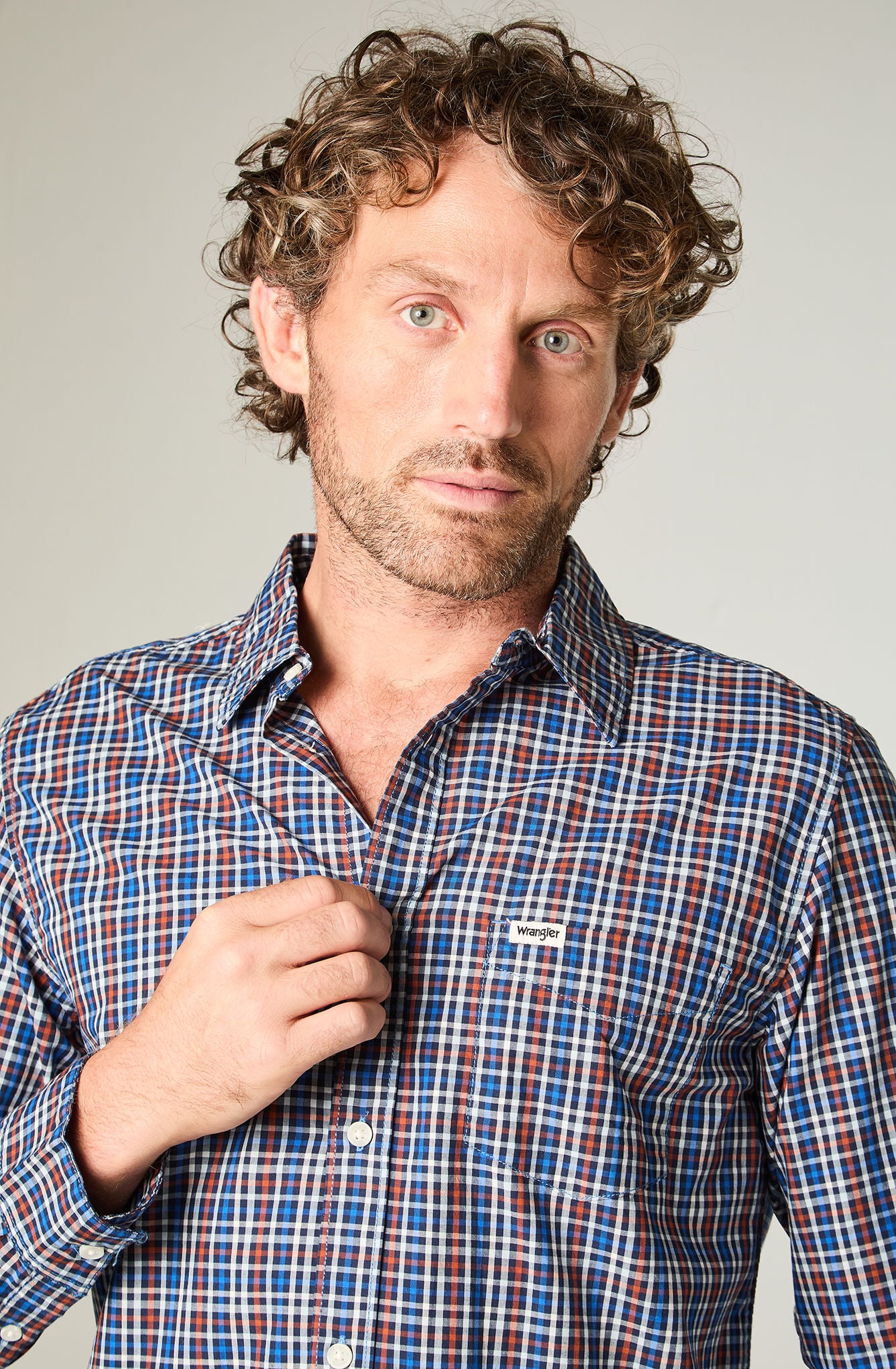 CAMISA HOMBRE 1 POCKET POPLIN REGULAR FIT AZUL - 3