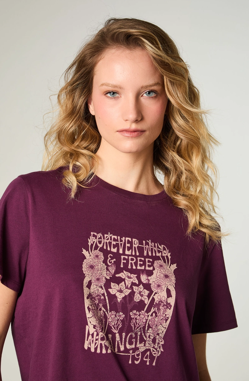 POLERA MUJER GRAPHIC TEE REGULAR FIT VIOLETA - 3
