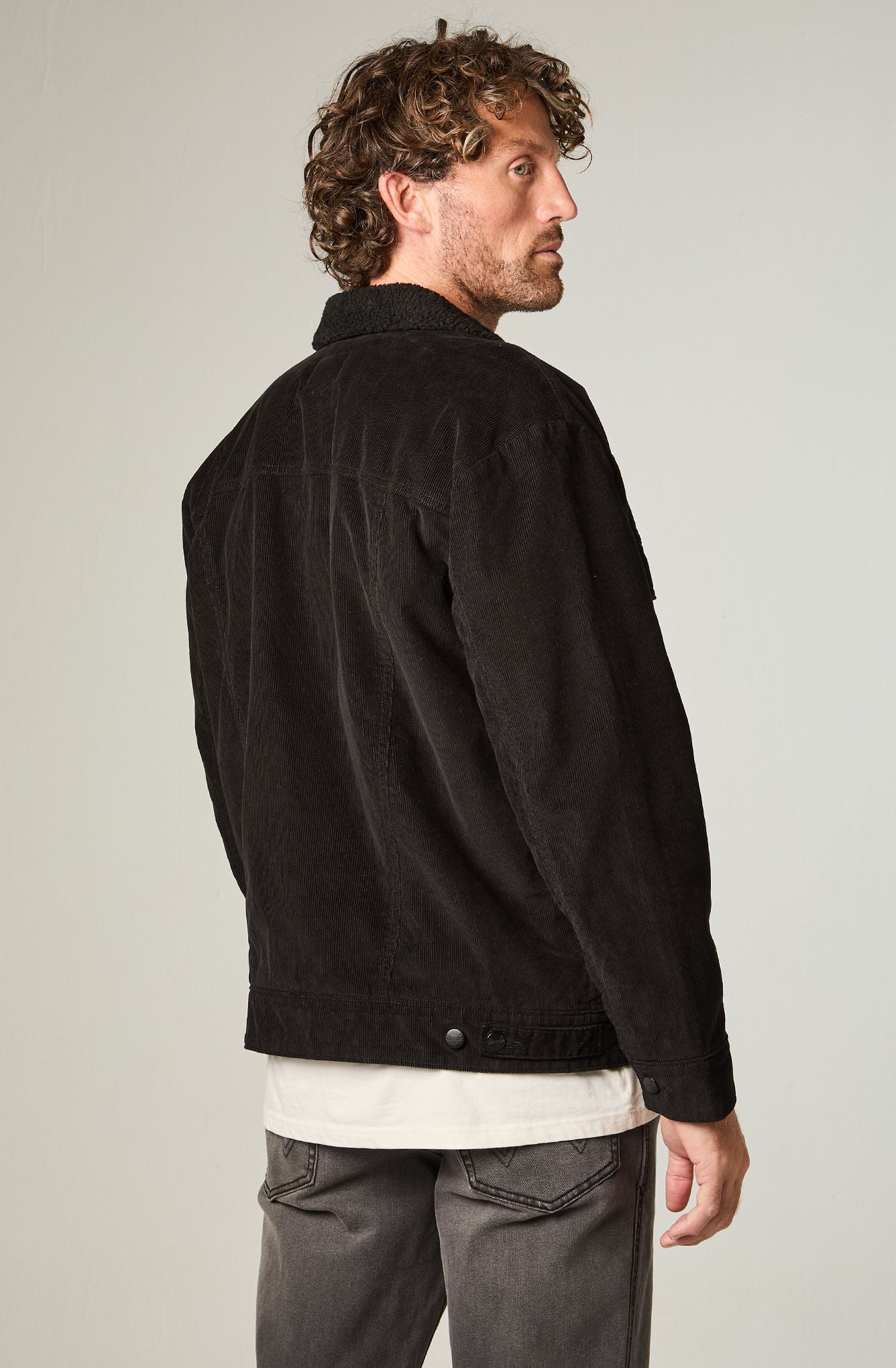 CHAQUETA HOMBRE SHERPA COTELE REGULAR FIT NEGRO - 4