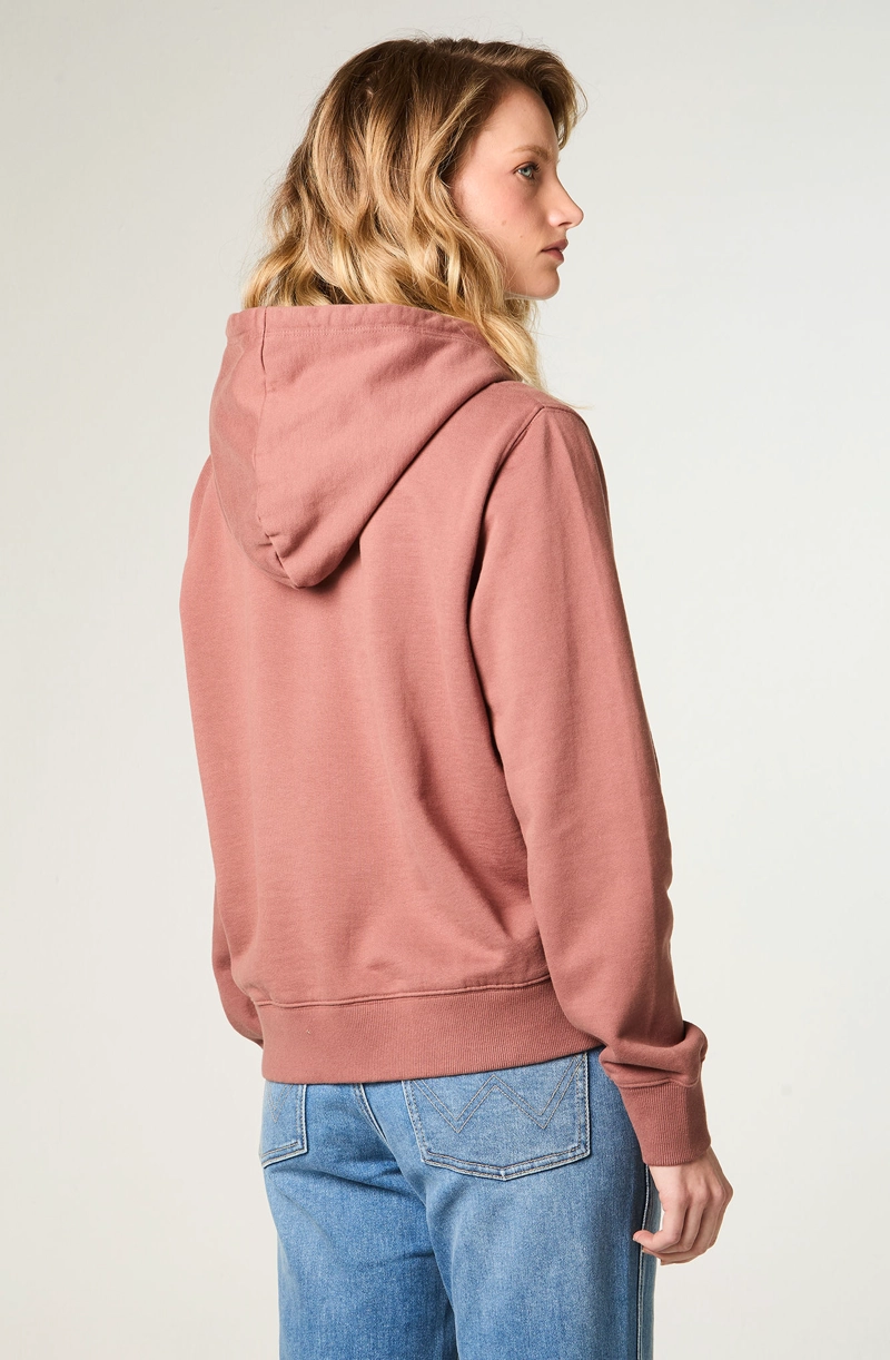 POLERON MUJER HOODIE REGULAR FIT CAFE - 4