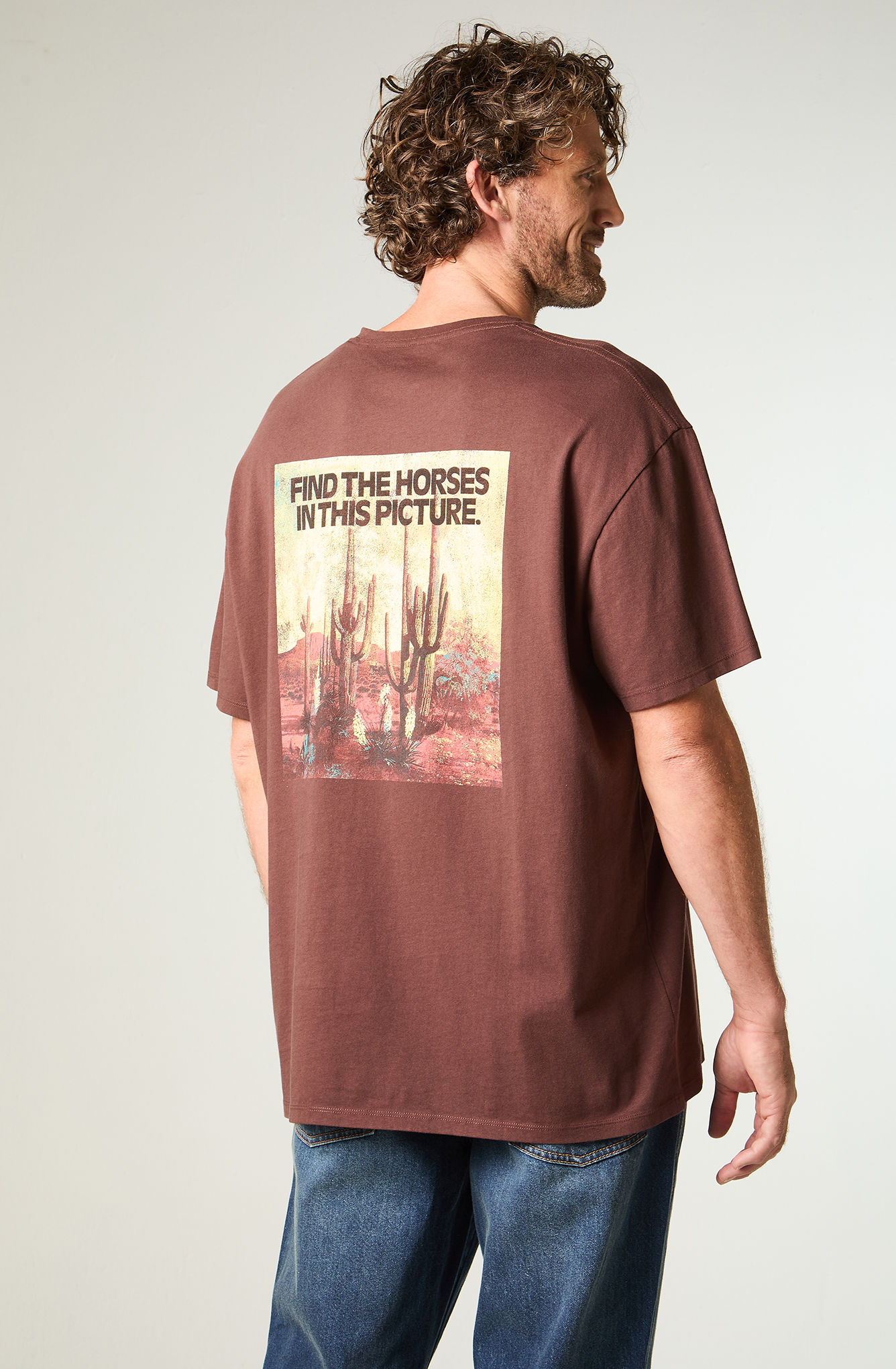 POLERA HOMBRE SS VINTAGE TEE REGULAR FIT CAFE - 5