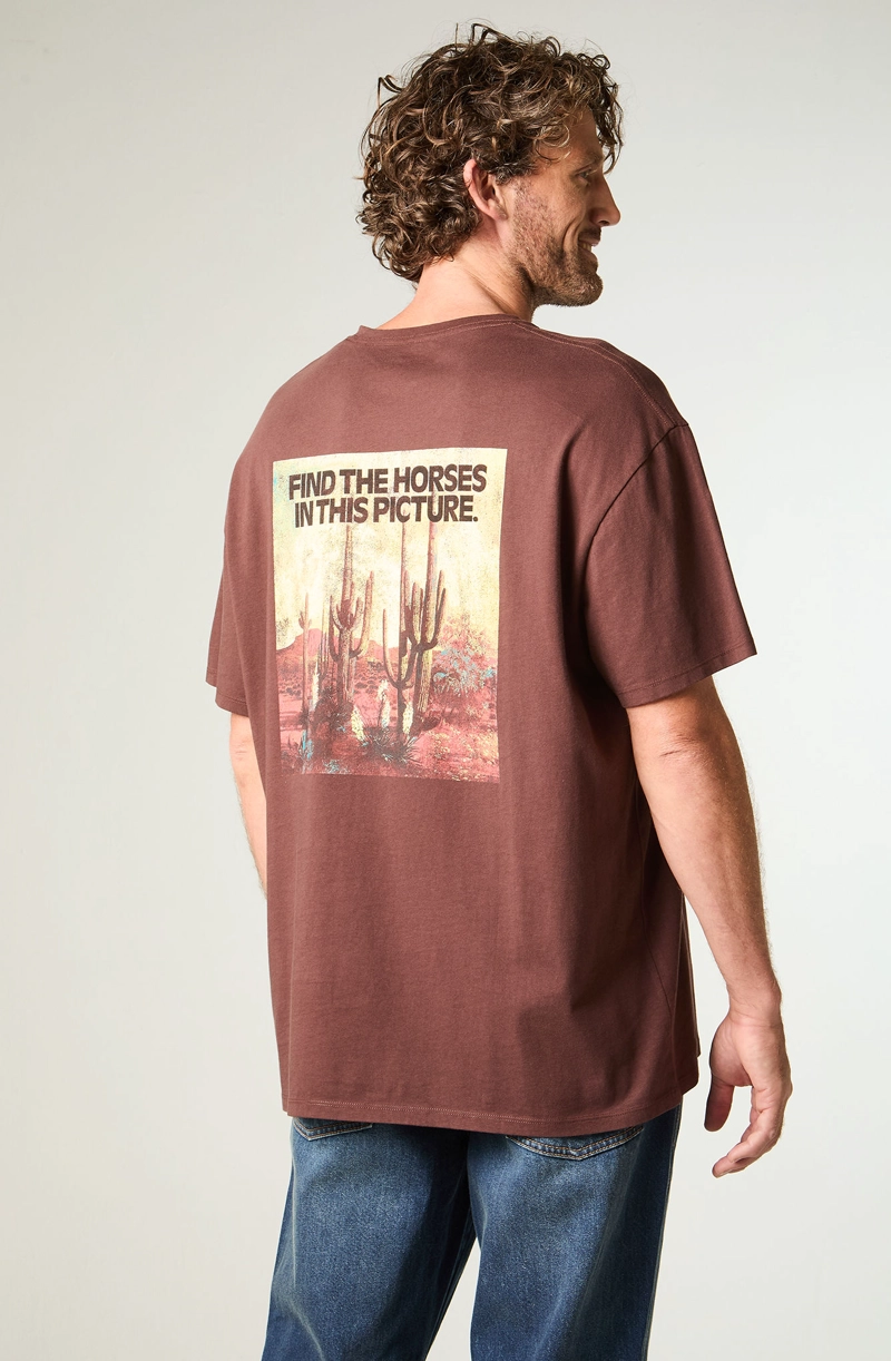 POLERA HOMBRE SS VINTAGE TEE REGULAR FIT CAFE - 5
