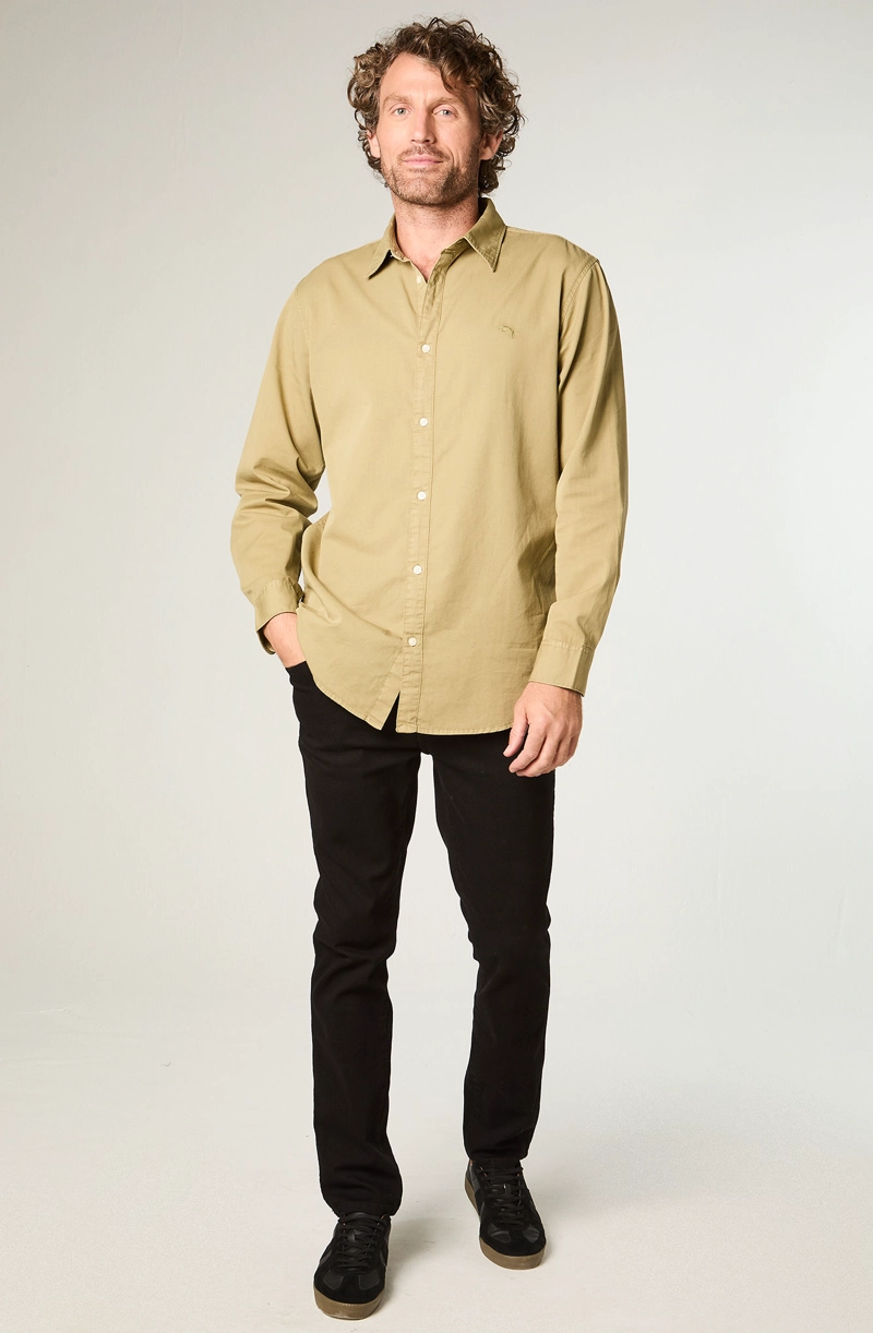 CAMISA HOMBRE LS NO POCKET REGULAR FIT VERDE - 2