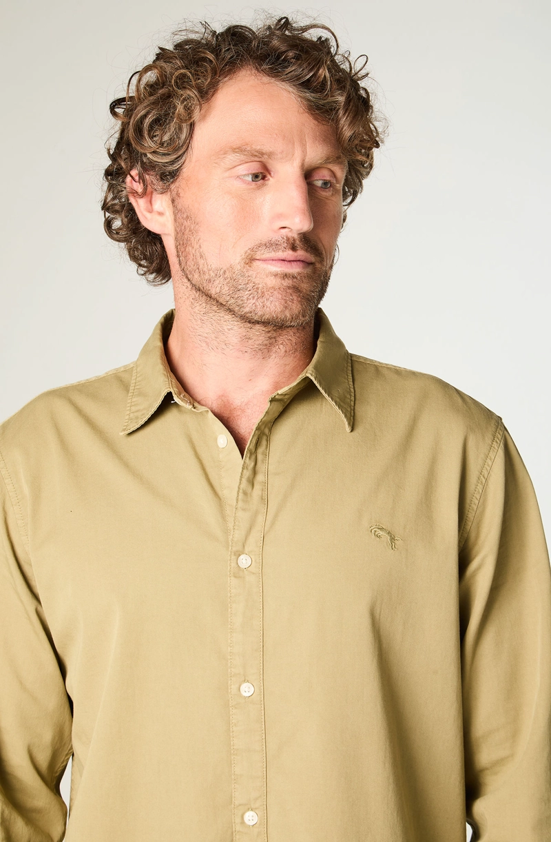 CAMISA HOMBRE LS NO POCKET REGULAR FIT VERDE - 3