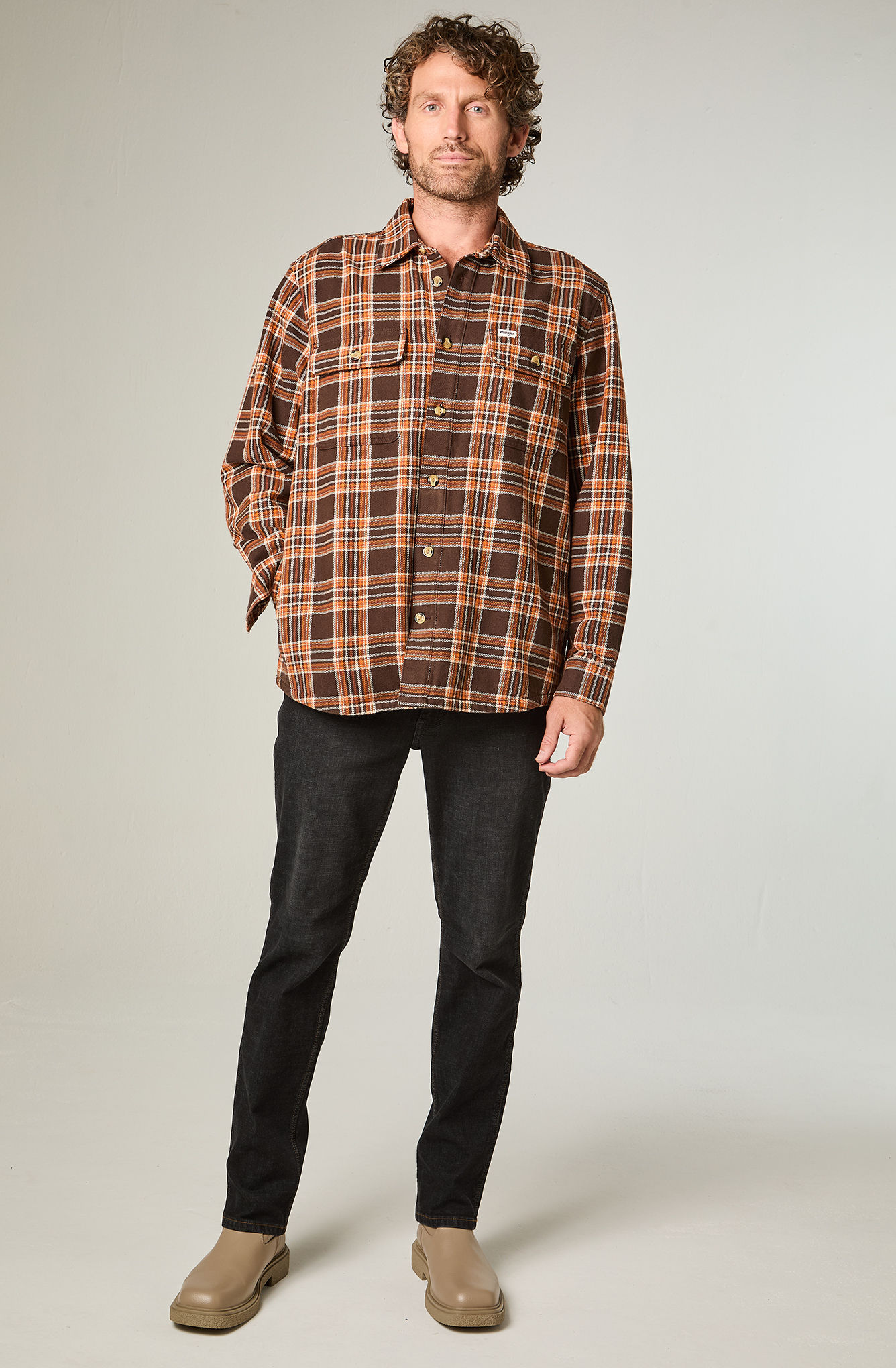 SOBRECAMISA HOMBRE UTILITY OVERSHIRT OVERSIZE CAFE - 2