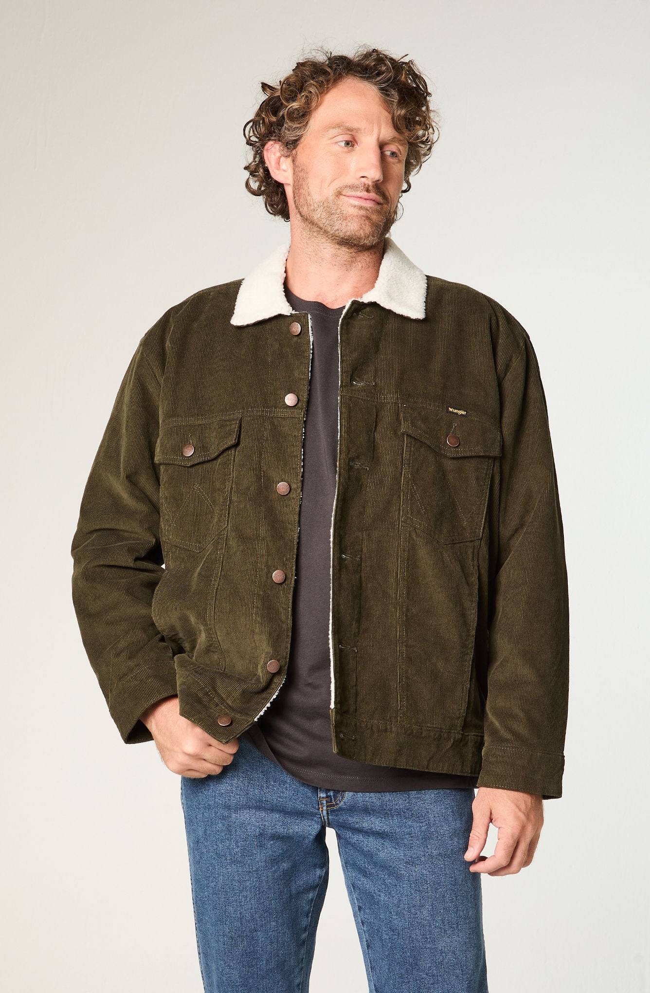 CHAQUETA HOMBRE SHERPA COTELE REGULAR FIT VERDE - 1