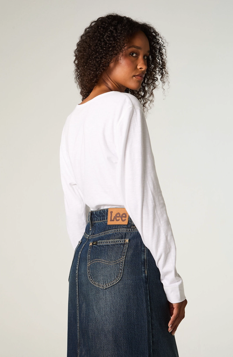 POLERA  MUJER REGULAR ECRU HENLEY - 4