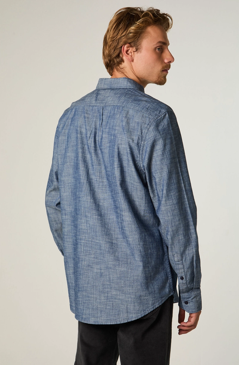 CAMISA  HOMBRE CLEAN REGULAR CELESTE - 4