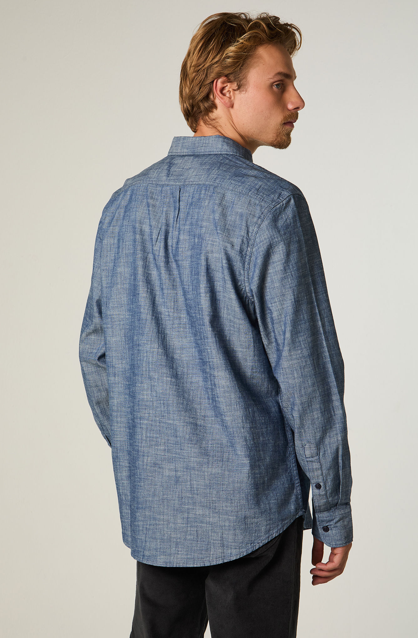 CAMISA  HOMBRE CLEAN REGULAR CELESTE - 4
