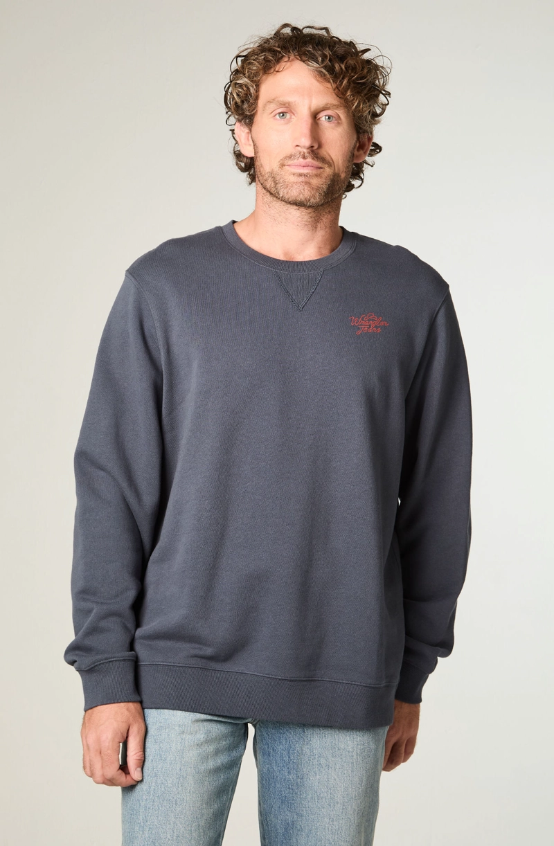 POLERON HOMBRE CREWNECK GRAPHIC REGULAR FIT GRIS - 1
