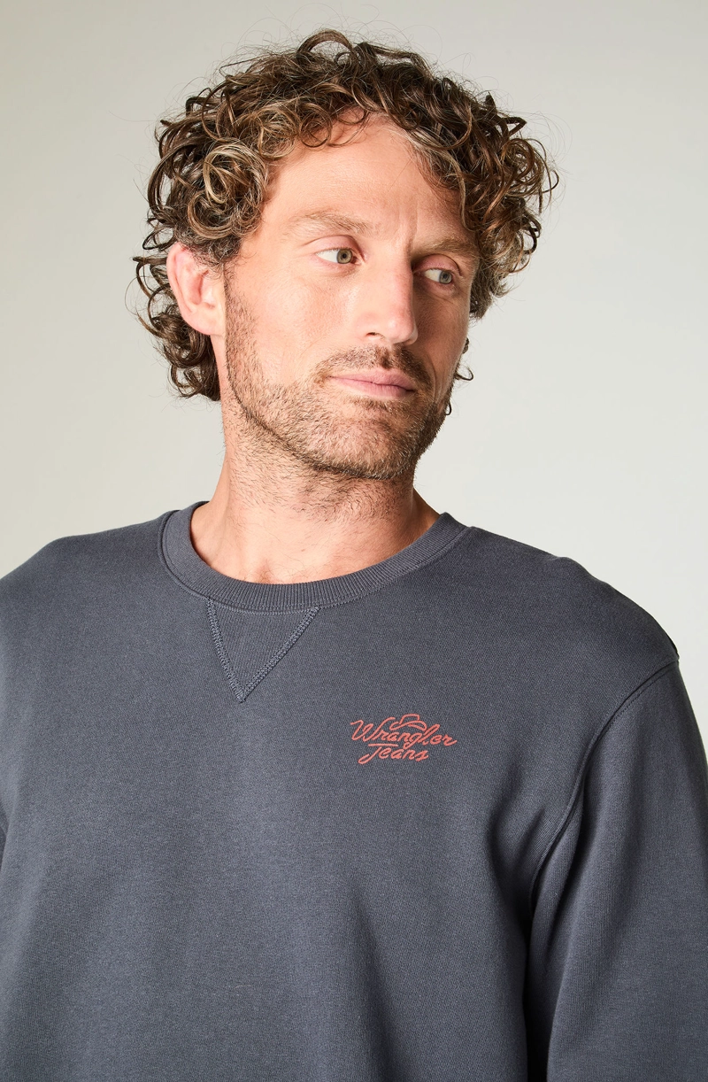 POLERON HOMBRE CREWNECK GRAPHIC REGULAR FIT GRIS - 3