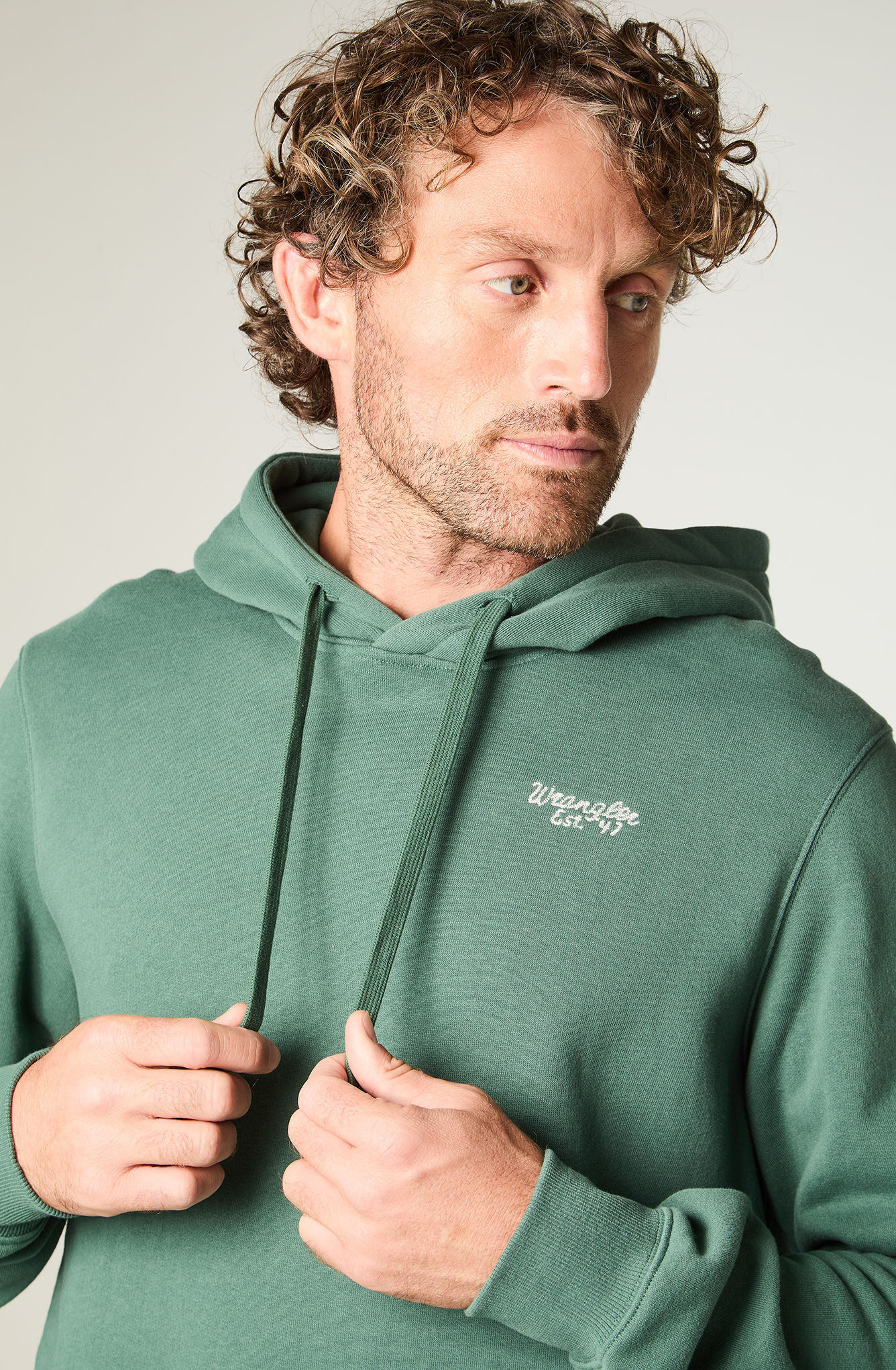 POLERON HOMBRE HOODIE REG REGULAR FIT VERDE - 3