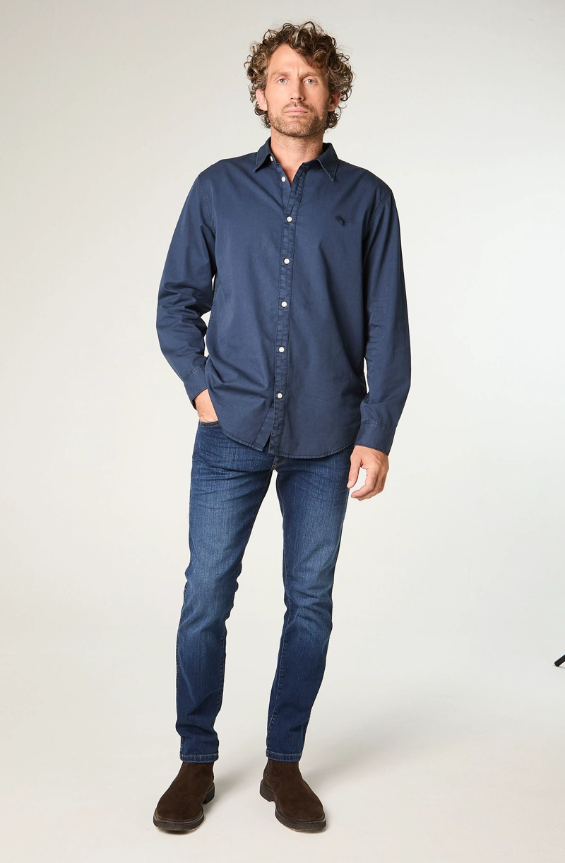 CAMISA HOMBRE LS NO POCKET REGULAR FIT AZUL - 2