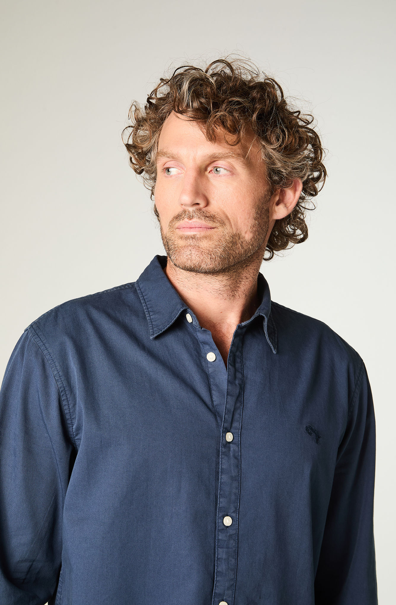 CAMISA HOMBRE LS NO POCKET REGULAR FIT AZUL - 3