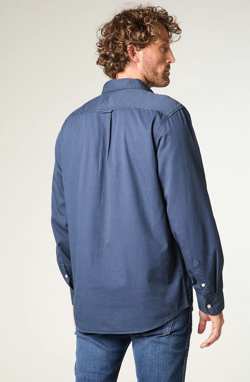 CAMISA HOMBRE LS NO POCKET REGULAR FIT AZUL - 5