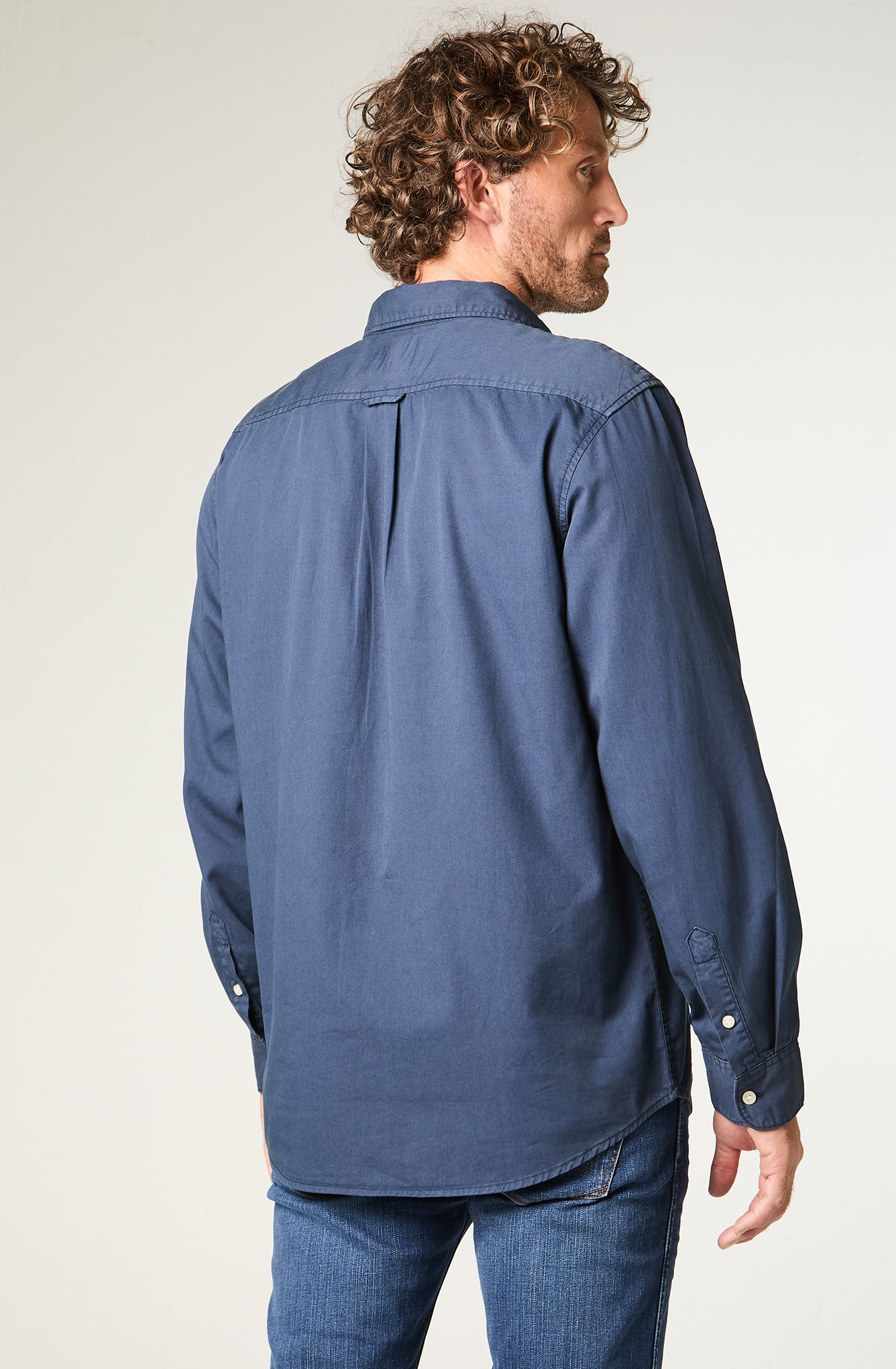 CAMISA HOMBRE LS NO POCKET REGULAR FIT AZUL - 5