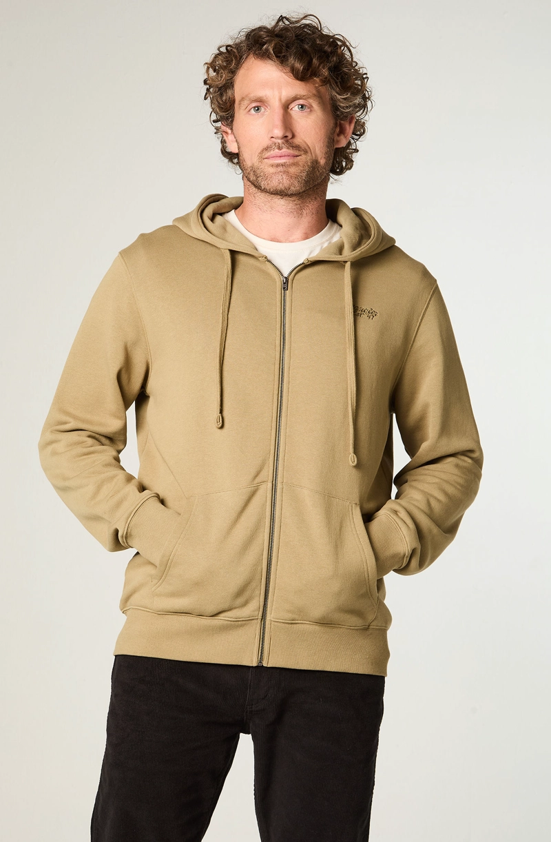 POLERON HOMBRE HOODIE FULL ZIPER REGULAR FIT ALOE - 1
